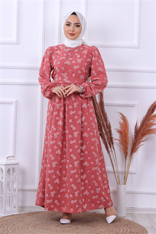 Çiçek Desenli Elbise 