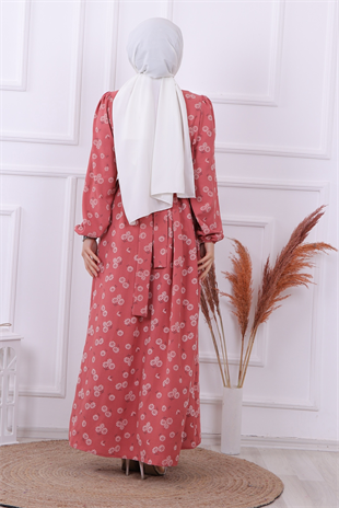 Çiçek Desenli Elbise 