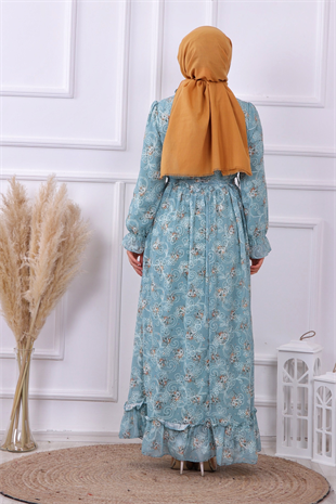 Çiçek Desenli Elbise 