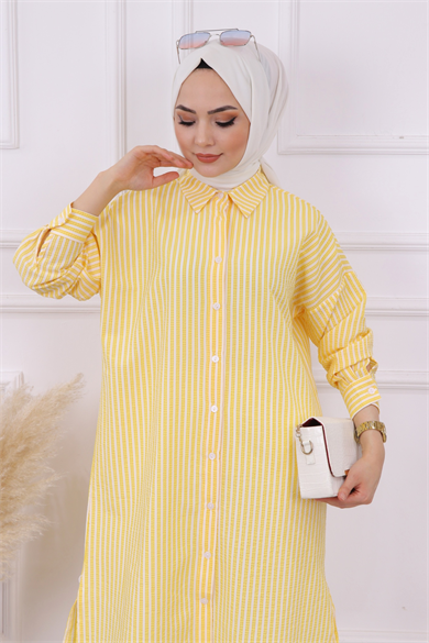 Çizgili Tunik Sarı