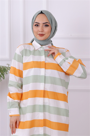 Çizgili Tunik Yeşil