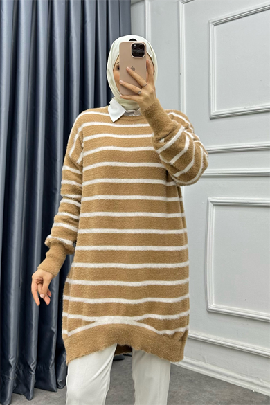 Çizgili Yumoş Tunik 