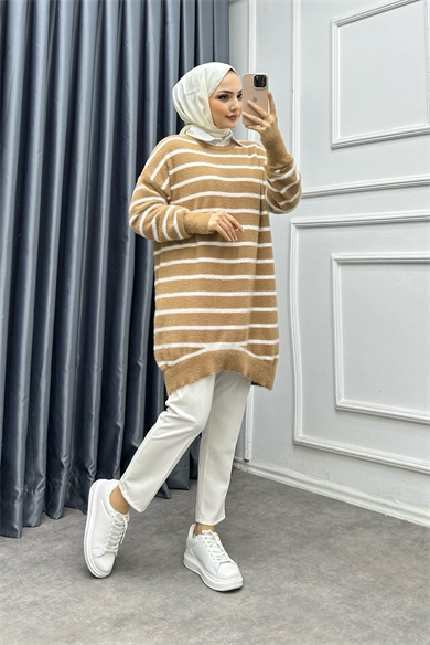 Çizgili Yumoş Tunik 