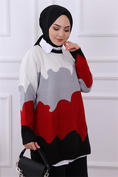 Dalga Desenli Tunik