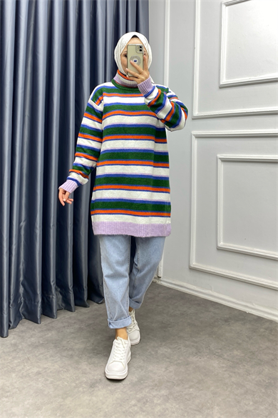 Degaje Yaka Tunik Lila