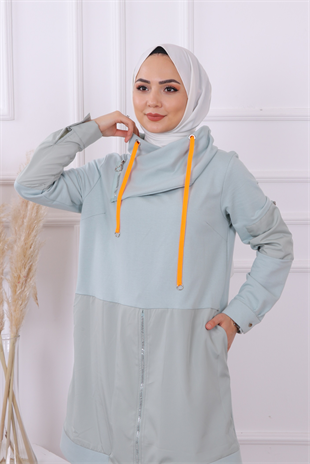 Degaje Yaka Tunik Su Yeşili 