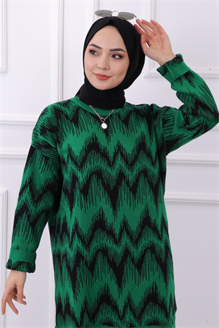 Desenli Triko Tunik