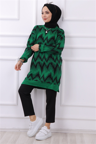 Desenli Triko Tunik