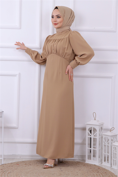 Drape Detaylı Elbise