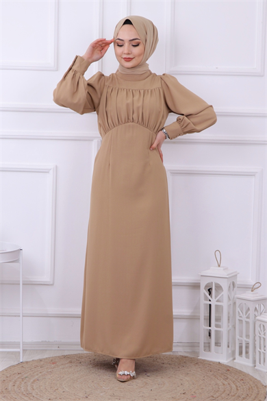 Drape Detaylı Elbise