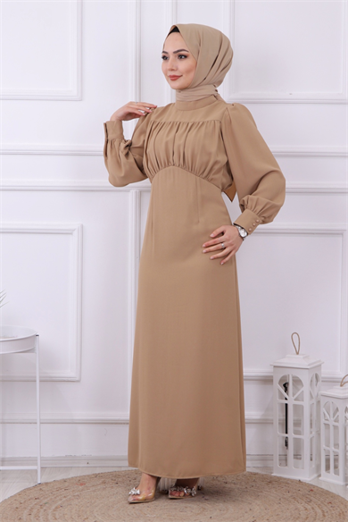 Drape Detaylı Elbise