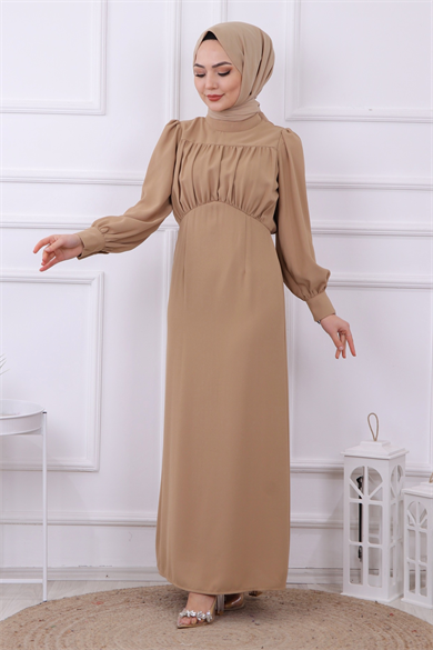 Drape Detaylı Elbise