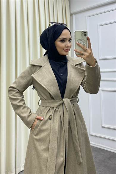 Düğmeli Kaban Vizon