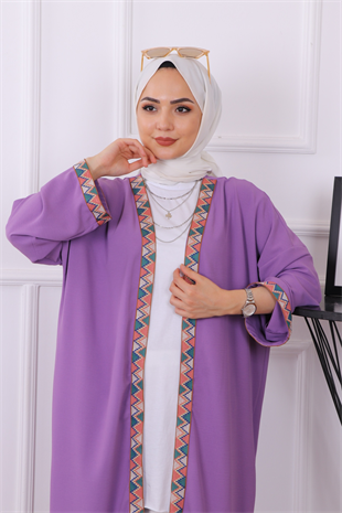 Etnik Desen Kimono Lila