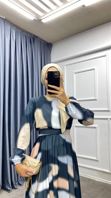 Fırça Desen Elbise 