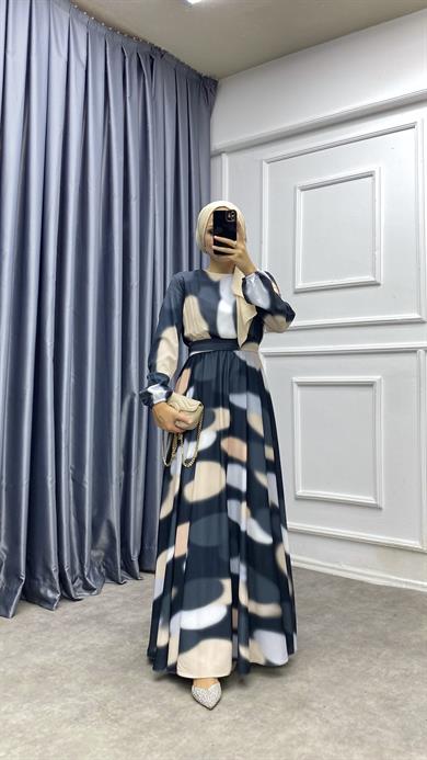 Fırça Desen Elbise 