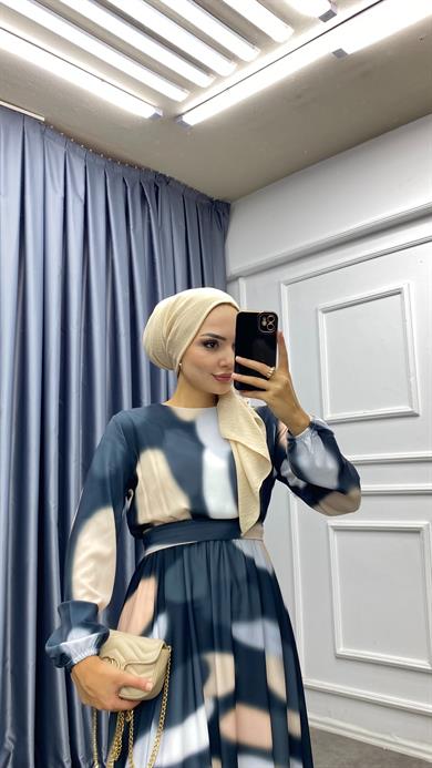 Fırça Desen Elbise 