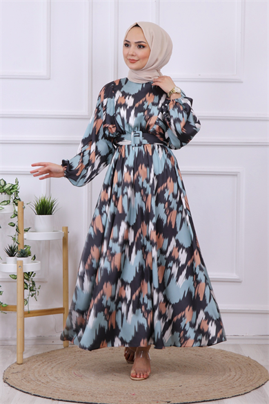 Fırça Desen Elbise