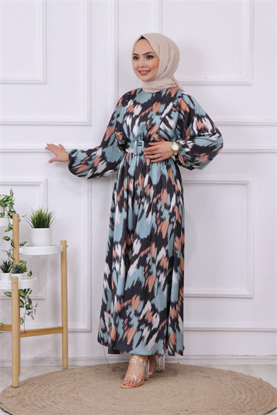 Fırça Desen Elbise