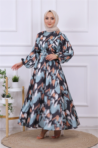 Fırça Desen Elbise