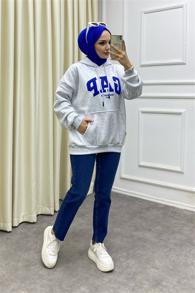 Gap İçi Şardonlu Sweat Gri
