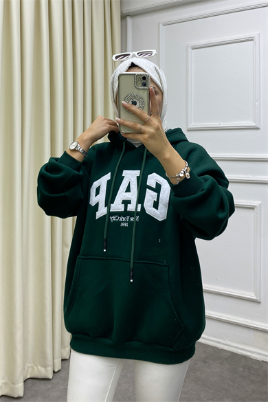 Gap İçi Şardonlu Sweat Yeşil