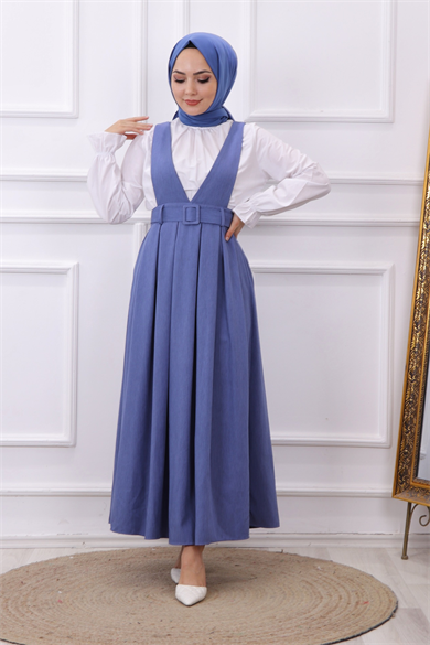 Gömlek Jile İkili Takım İndigo