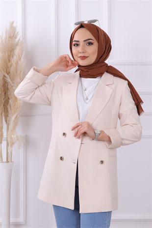 Hyl 4 Düğmeli Ceket Krem