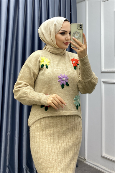 İçi Jile Üzeri Kazak İkili Takım 