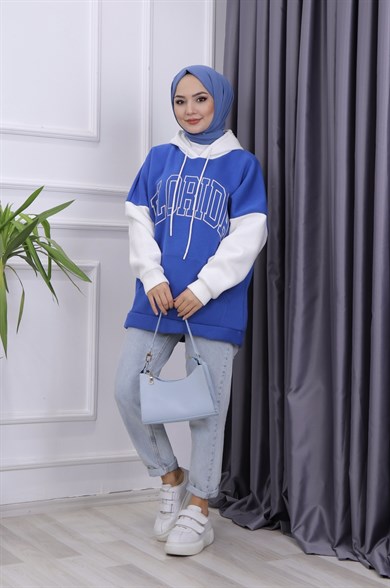 İçi Şardonlu Florida  Sweat Mavi 