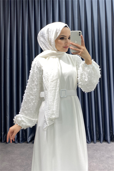 Kalem Elbise Beyaz