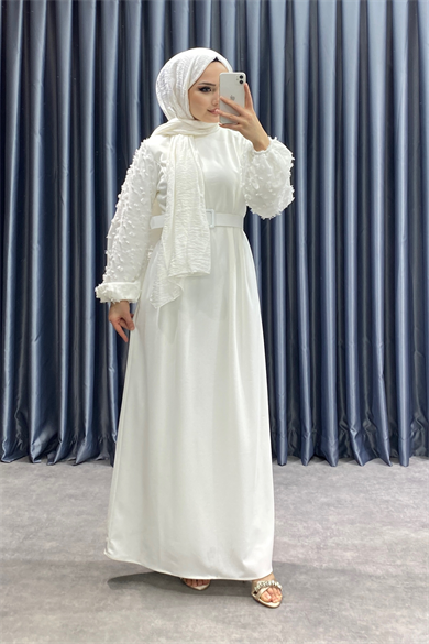 Kalem Elbise Beyaz