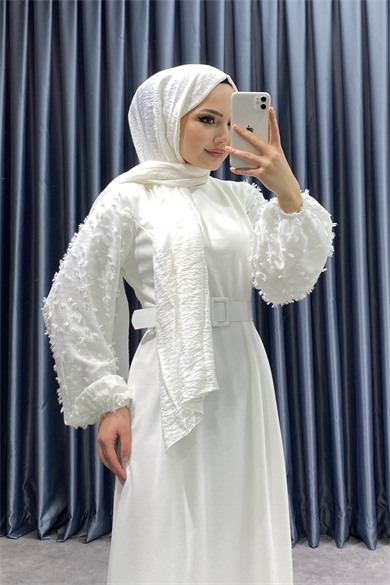 Kalem Elbise Beyaz
