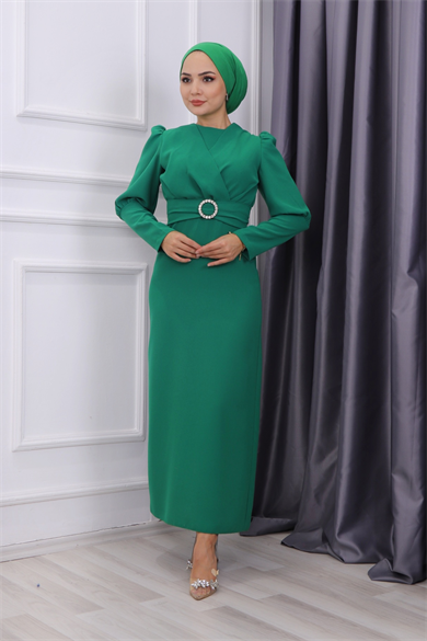 Kalem Elbise Yeşil