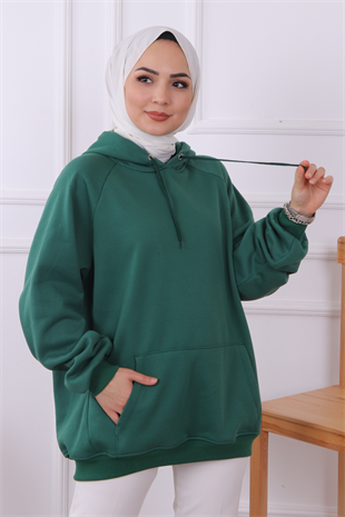 Kanguru Cep Tunik Yeşil