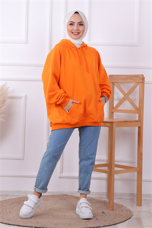 Kanguru Cep Tunik Turuncu