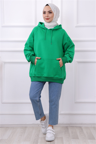 Kanguru Cep Tunik Yeşil