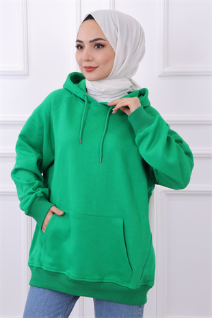 Kanguru Cep Tunik Yeşil