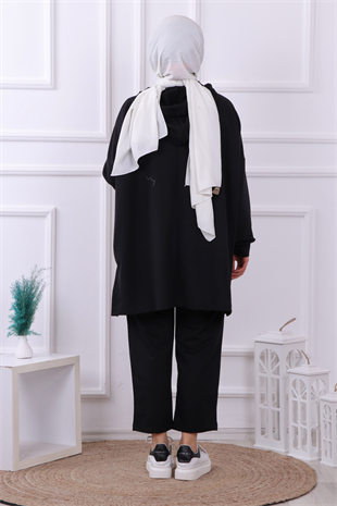 Kapşonlu Takım Siyah