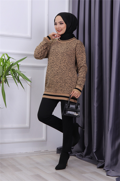 Kar Yağdı Tunik Camel