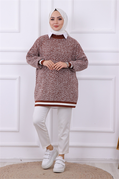 Kar Yağdı Tunik Kahve