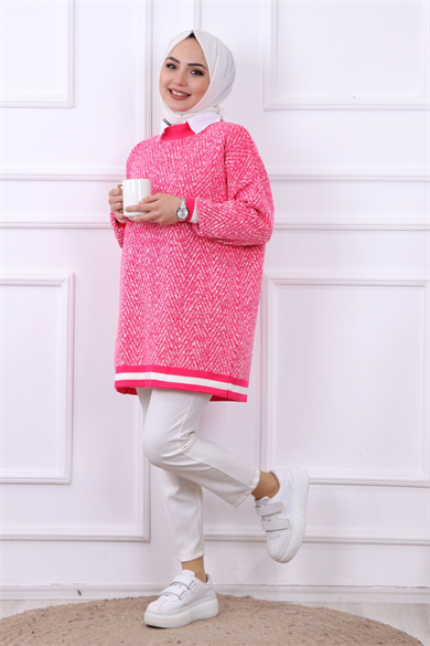 Kar Yağdı Tunik Pembe