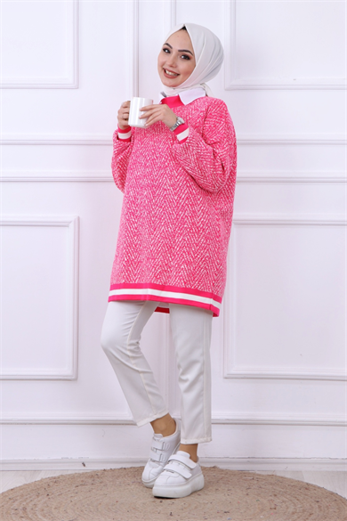 Kar Yağdı Tunik Pembe