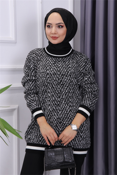 Kar Yağdı Tunik Siyah