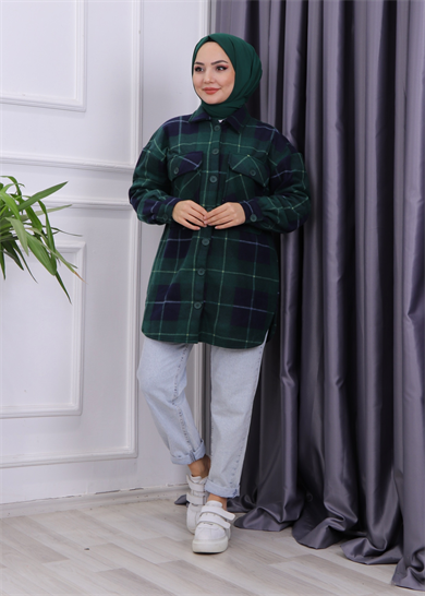 Kareli Tunik Yeşil