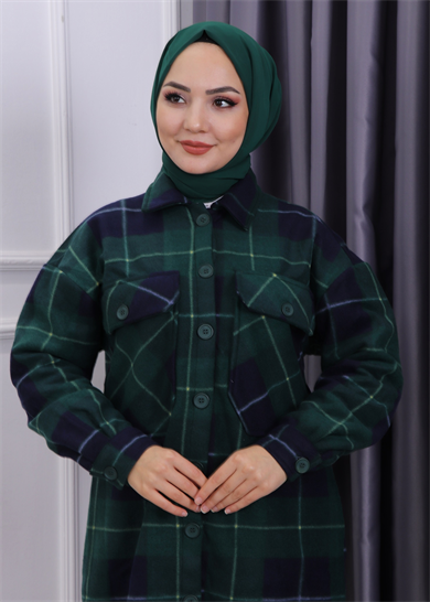 Kareli Tunik Yeşil