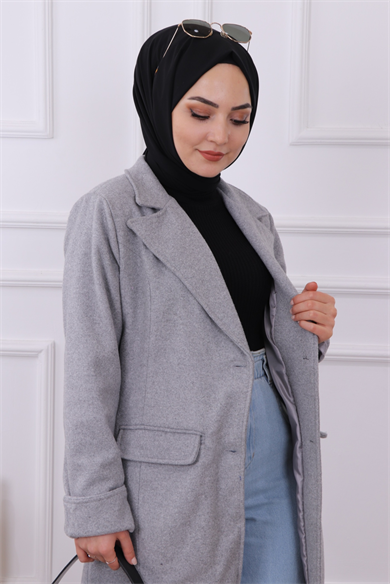 Kaşe Kaban Gri