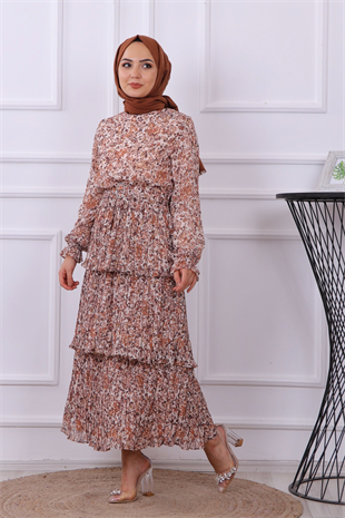 Kat Kat Çiçekli Elbise Krem