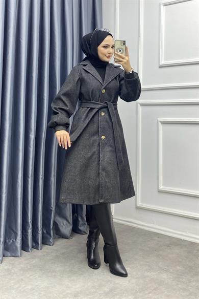 Kendinden Kırçıllı Kaban Siyah