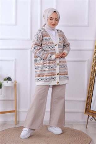 Kilim Desenli Hırka